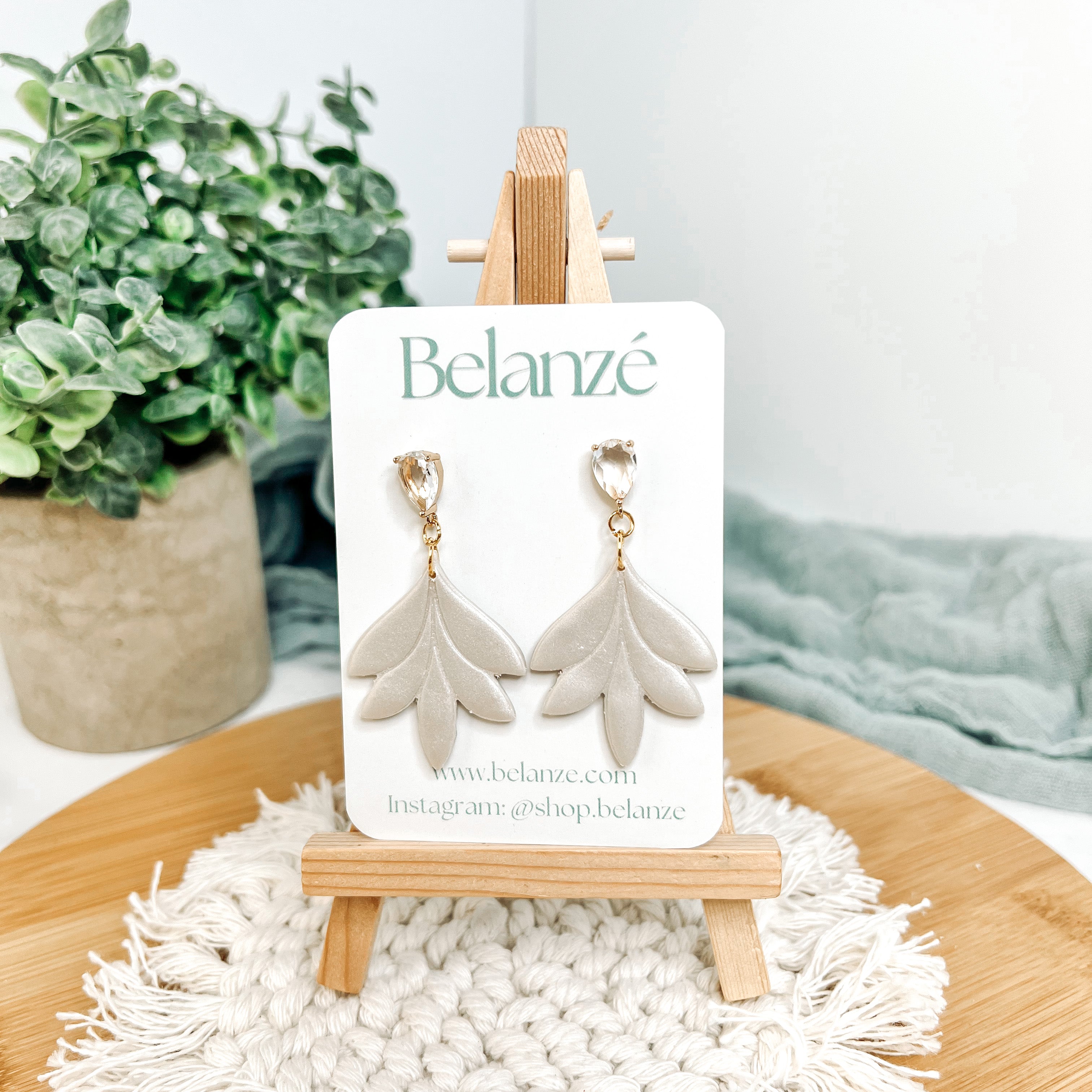 Wedding Polymer Clay Earrings