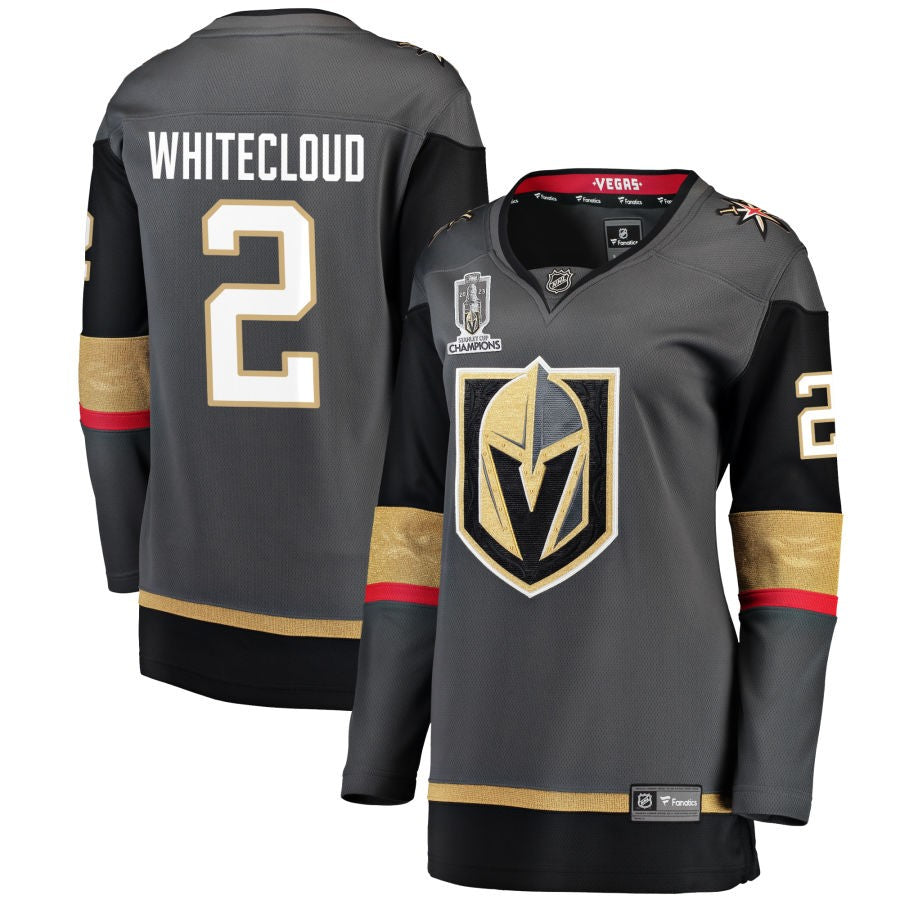 Zach Whitecloud  Vegas Golden Knights Fanatics Branded Women's 2023 Stanley Cup Champions Alternate Breakaway Jersey - Black