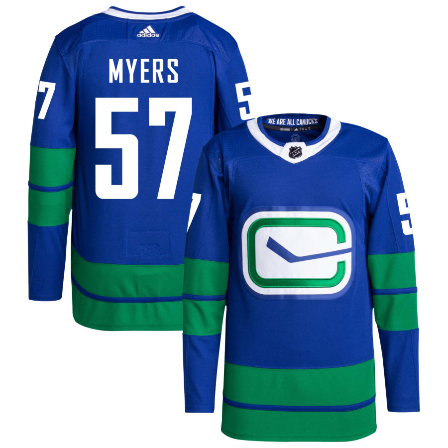 Tyler Myers Vancouver Canucks adidas Primegreen Authentic Pro Jersey - Royal