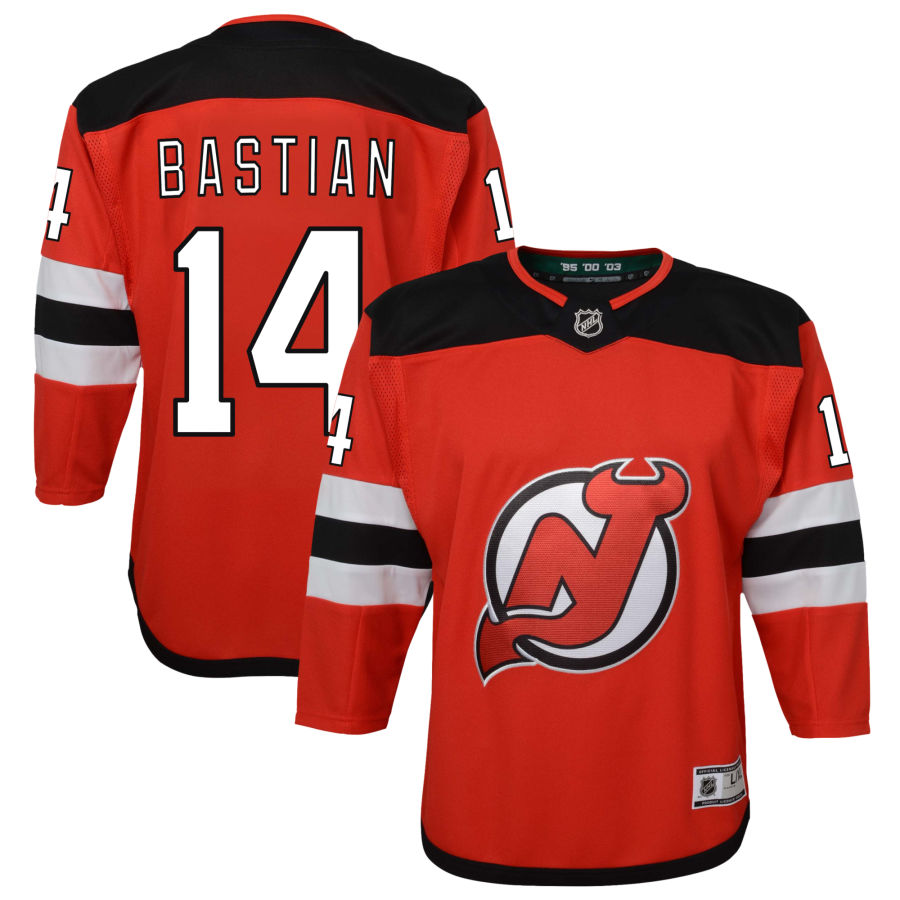 Nathan Bastian New Jersey Devils Youth Home Premier Jersey - Red