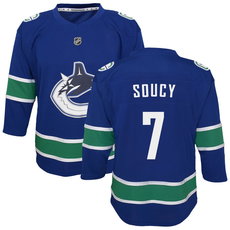 Carson Soucy Vancouver Canucks Youth Replica Jersey - Blue