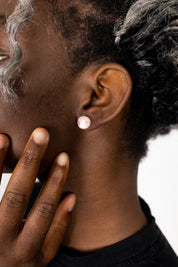 Pink Mini Circle Studs