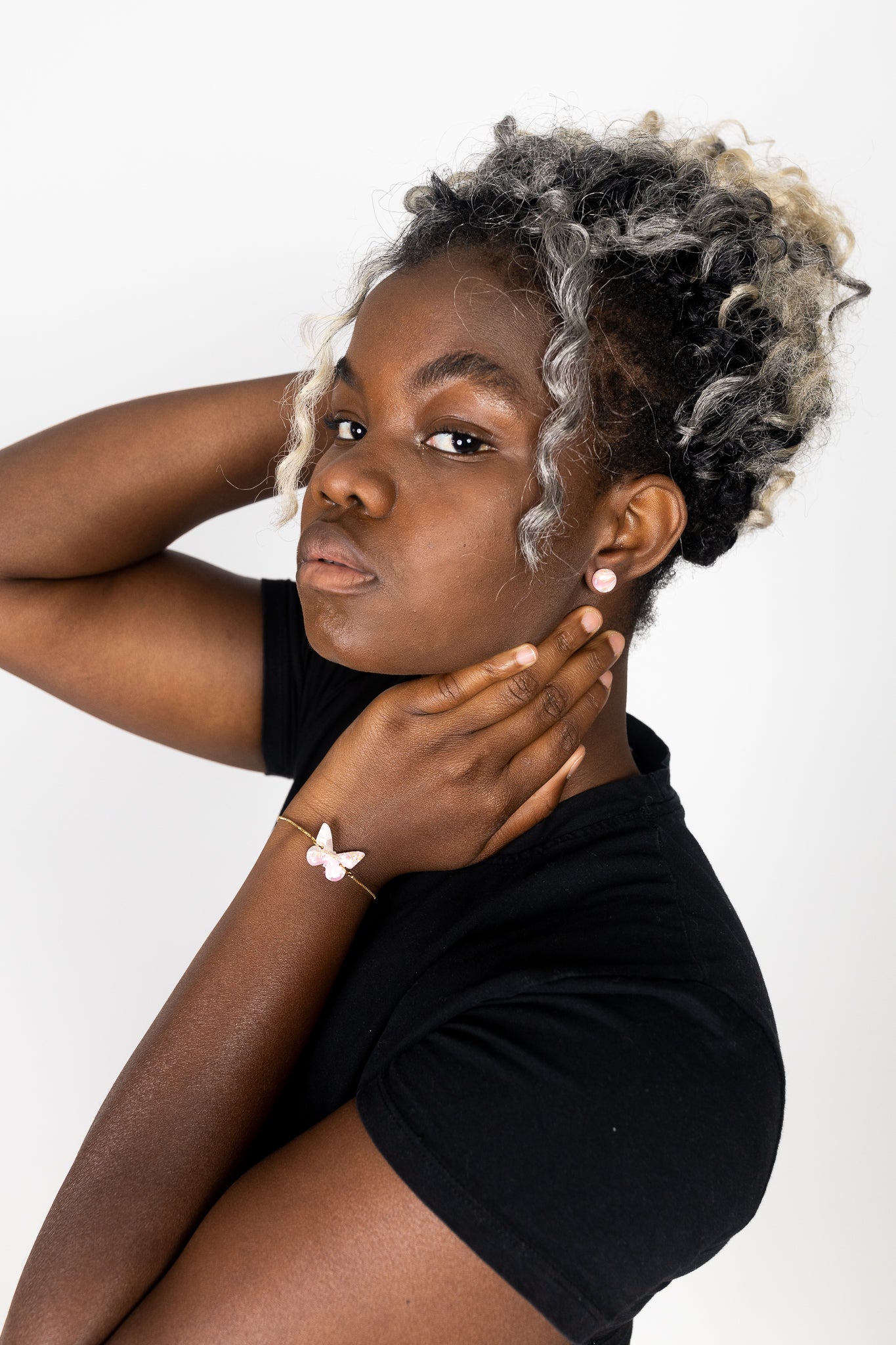 Pink Mini Circle Studs