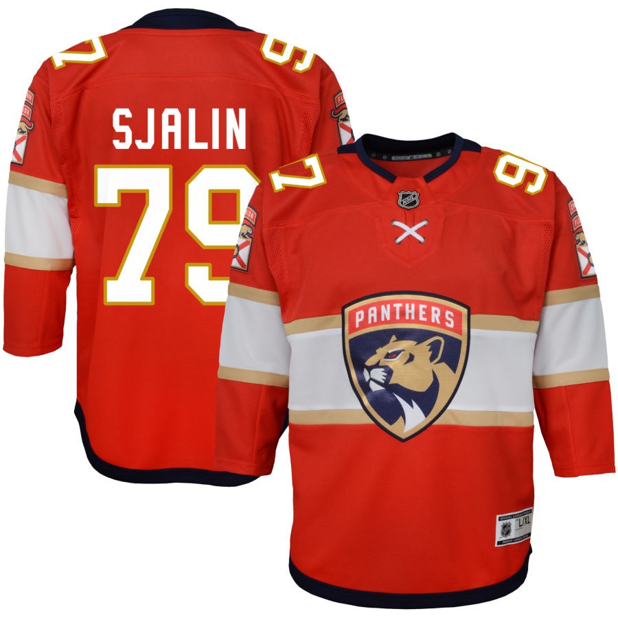 Calle Sjalin Florida Panthers Youth Home Premier Jersey - Red