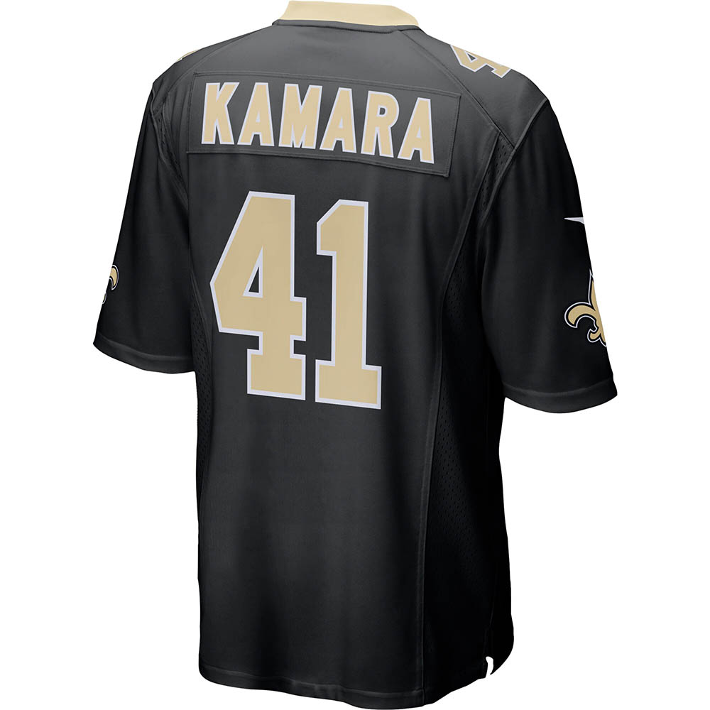 Men's New Orleans Saints Alvin Kamara Game Player Jersey Black