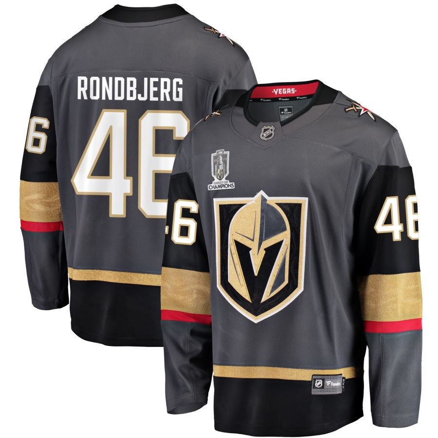 Jonas Rondbjerg  Vegas Golden Knights Fanatics Branded 2023 Stanley Cup Champions Alternate Breakaway Jersey - Black