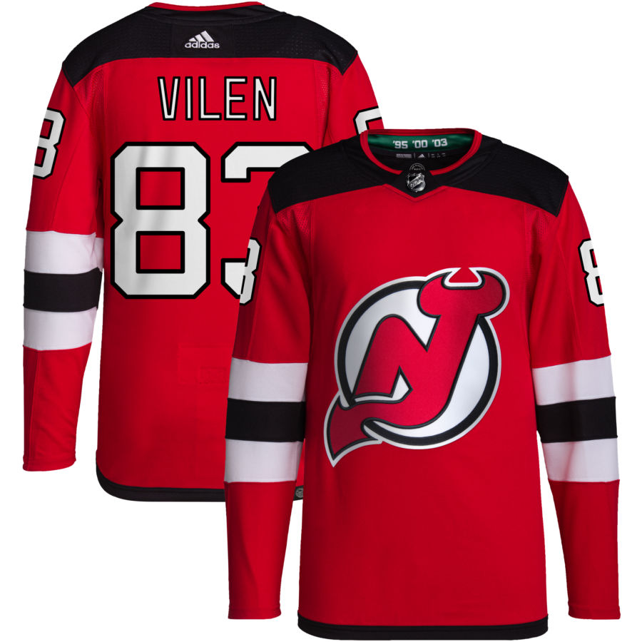 Topias Vilen New Jersey Devils adidas Home Primegreen Authentic Pro Jersey - Red