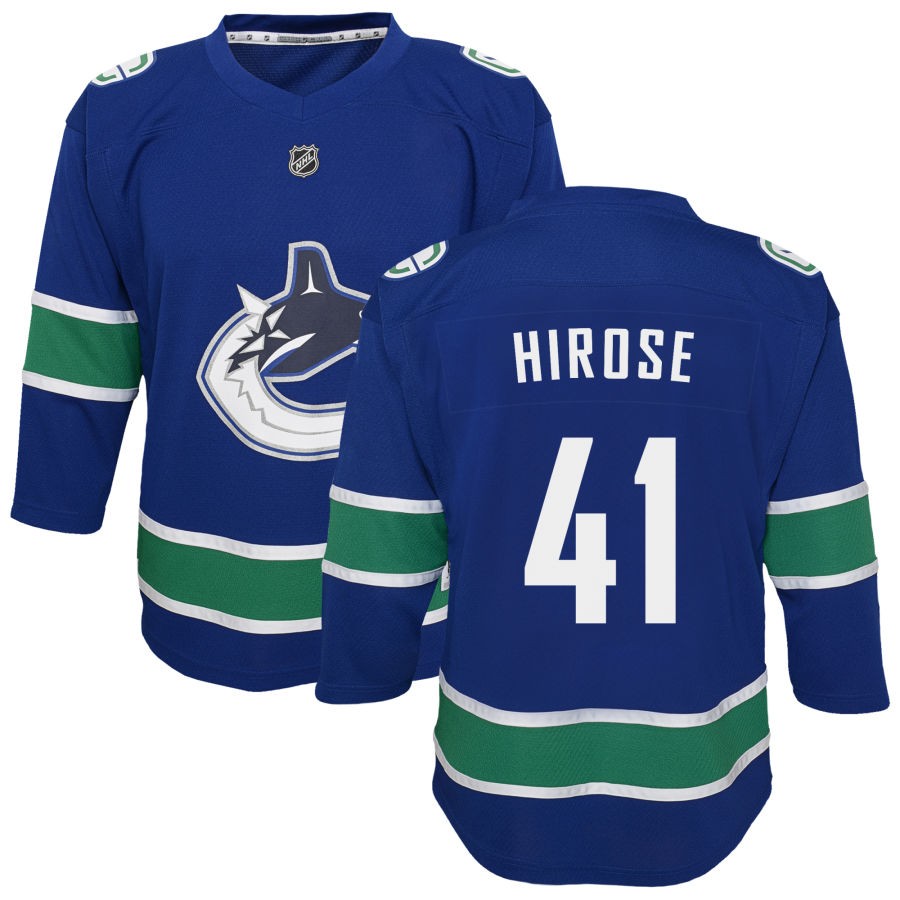 Akito Hirose Vancouver Canucks Youth Replica Jersey - Blue
